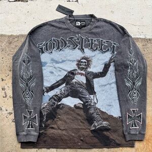 Godspeed Rocker Long-Sleeve Shirt  Black 2XL